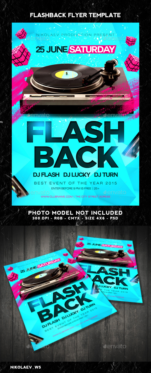 Flash Back Flyer (Clubs & Parties)