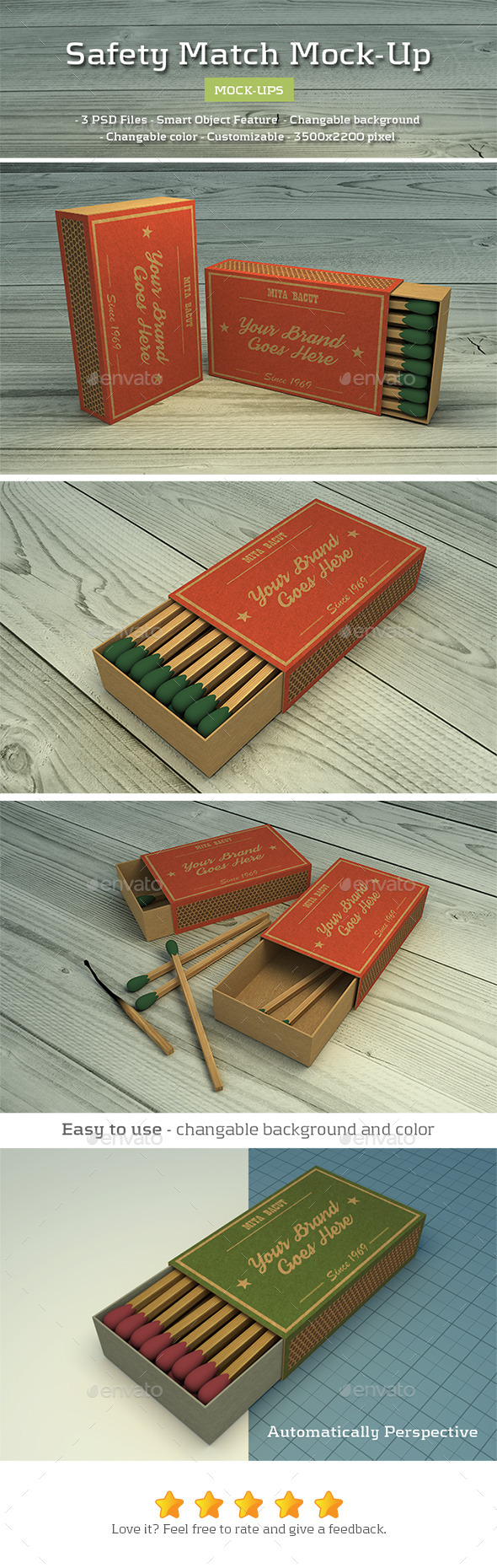 GraphicRiver Safety Match Mock-Ups 11047870 GraphicRiver Safety Match Mock-Ups 11047870