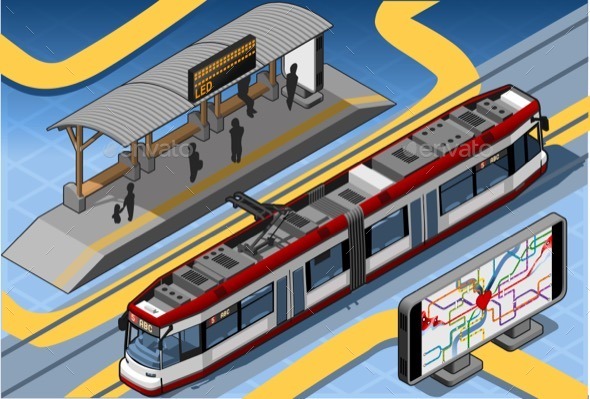 GraphicRiver Isometric Tramway Near Platform Roof 11048816 GraphicRiver Isometric Tramway Near Platform Roof 11048816