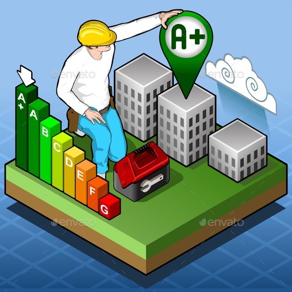 GraphicRiver Isometric Infographic Energy Certification 11048876 GraphicRiver Isometric Infographic Energy Certification 11048876