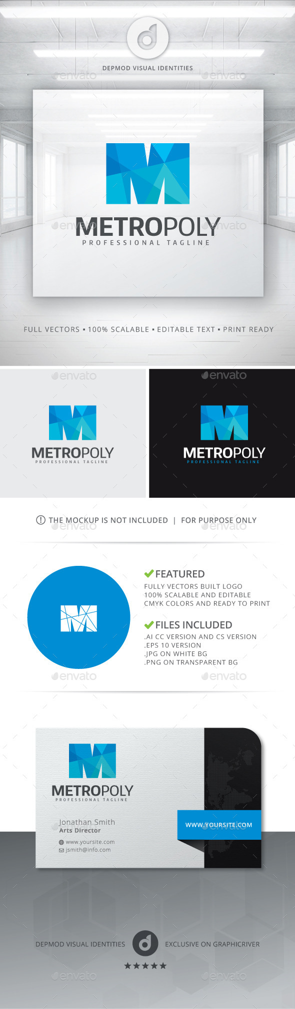 GraphicRiver Metro Poly Logo 11049610 GraphicRiver Metro Poly Logo 11049610