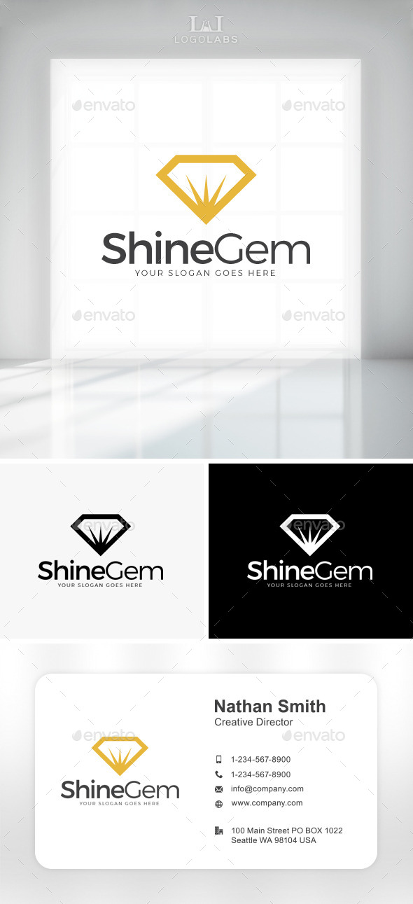 GraphicRiver Shine Gem Logo 11049866 GraphicRiver Shine Gem Logo 11049866