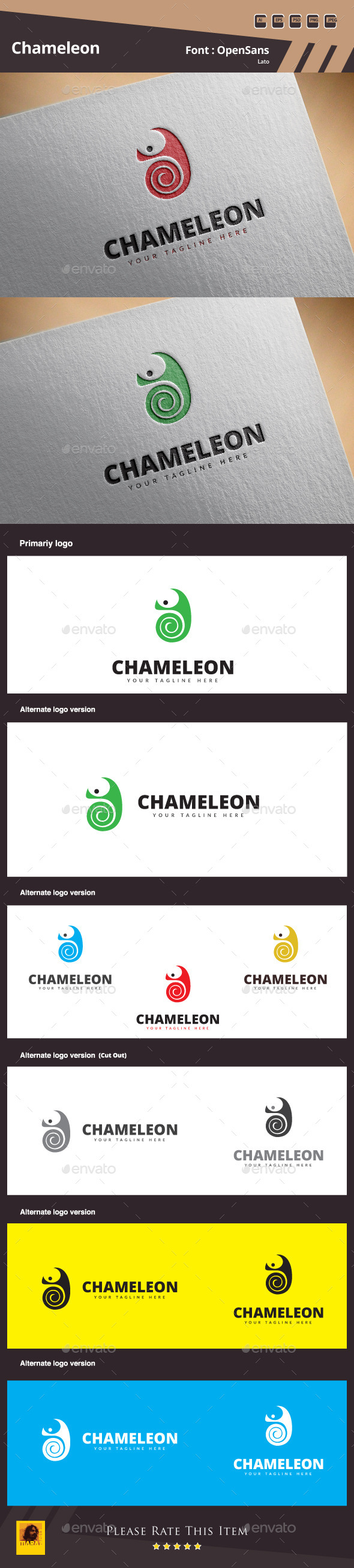 GraphicRiver Chameleon Logo Template 11050461 GraphicRiver Chameleon Logo Template 11050461
