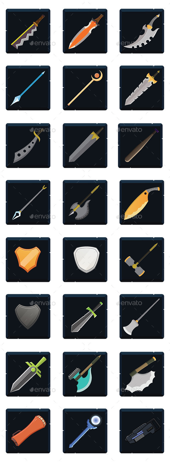 GraphicRiver Game Weapon Icon 3 11050944 GraphicRiver Game Weapon Icon 3 11050944