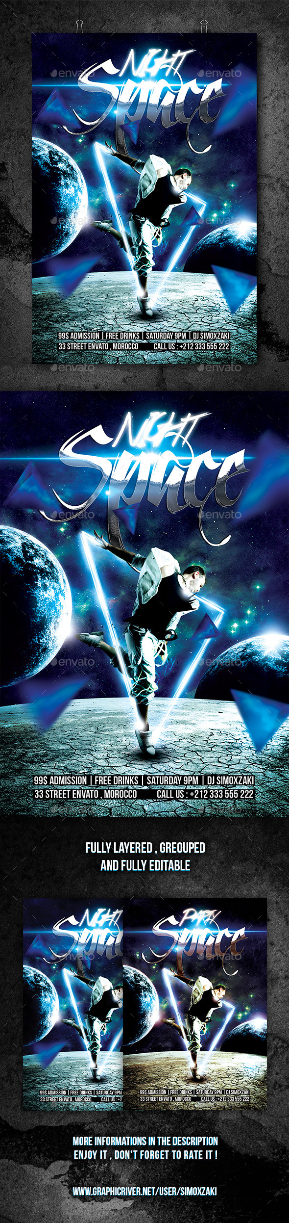 GraphicRiver Space Night Party Flyer 11051478 GraphicRiver Space Night Party Flyer 11051478