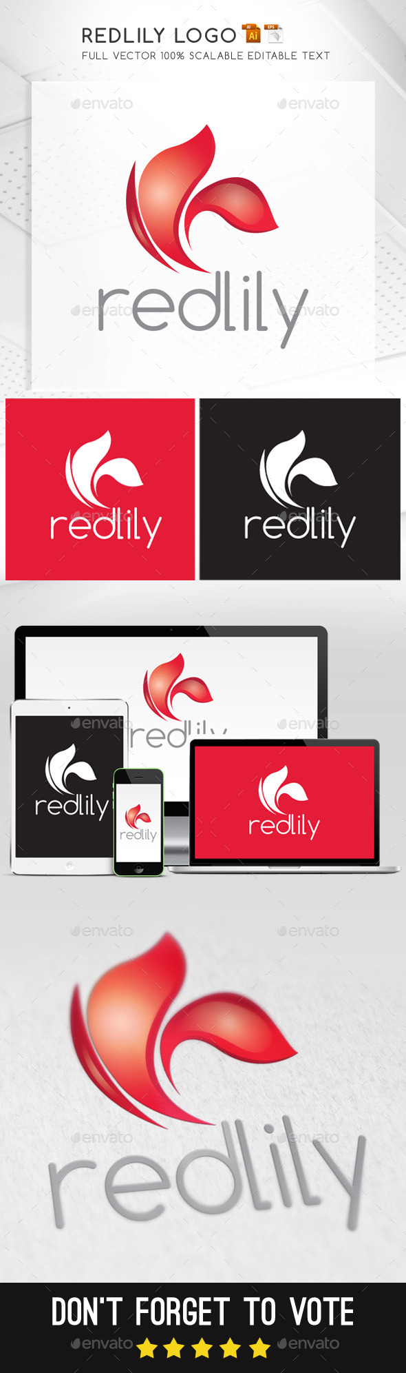 GraphicRiver Redlily Logo 11051590 GraphicRiver Redlily Logo 11051590