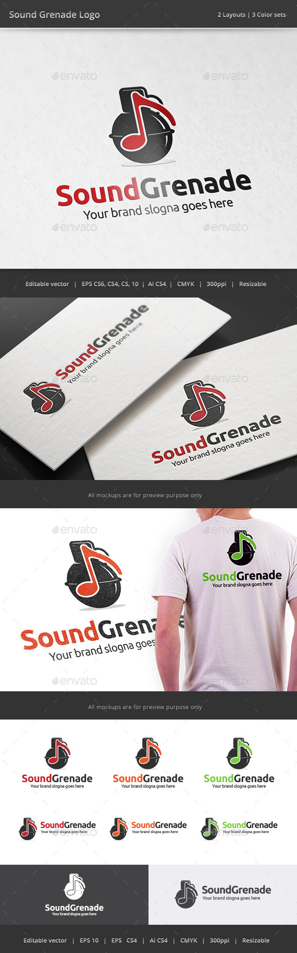 GraphicRiver Sound Grenade Music Logo 11051861 GraphicRiver Sound Grenade Music Logo 11051861