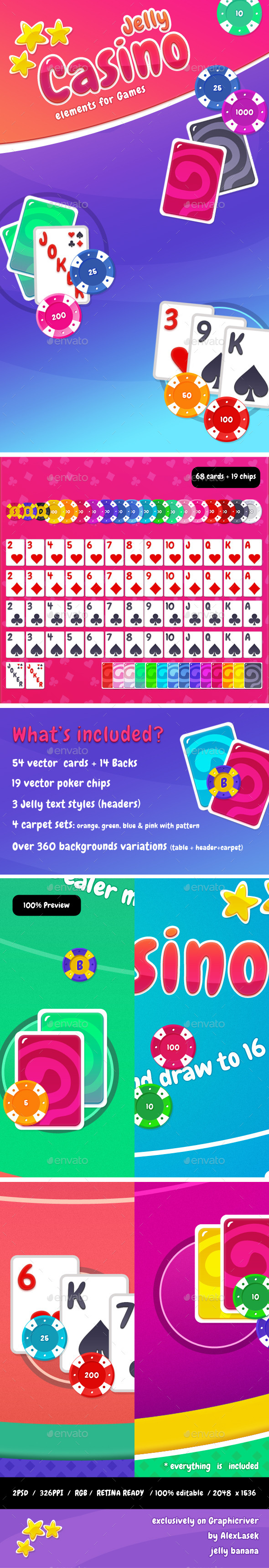 GraphicRiver Cartoon Casino Card Games Kit 11051929 GraphicRiver Cartoon Casino Card Games Kit 11051929