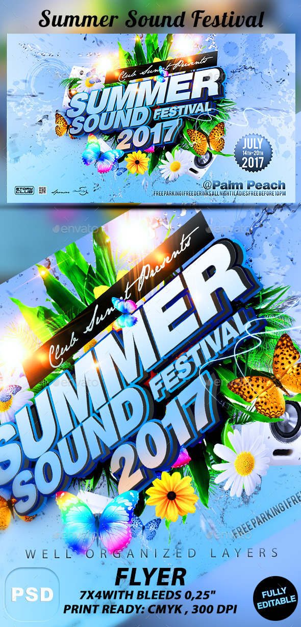 GraphicRiver Summer Sound Festival 11052236 GraphicRiver Summer Sound Festival 11052236