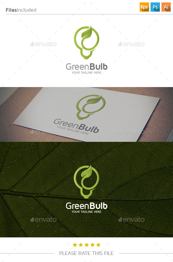 GraphicRiver Green Bulb Logo 11052395 GraphicRiver Green Bulb Logo 11052395