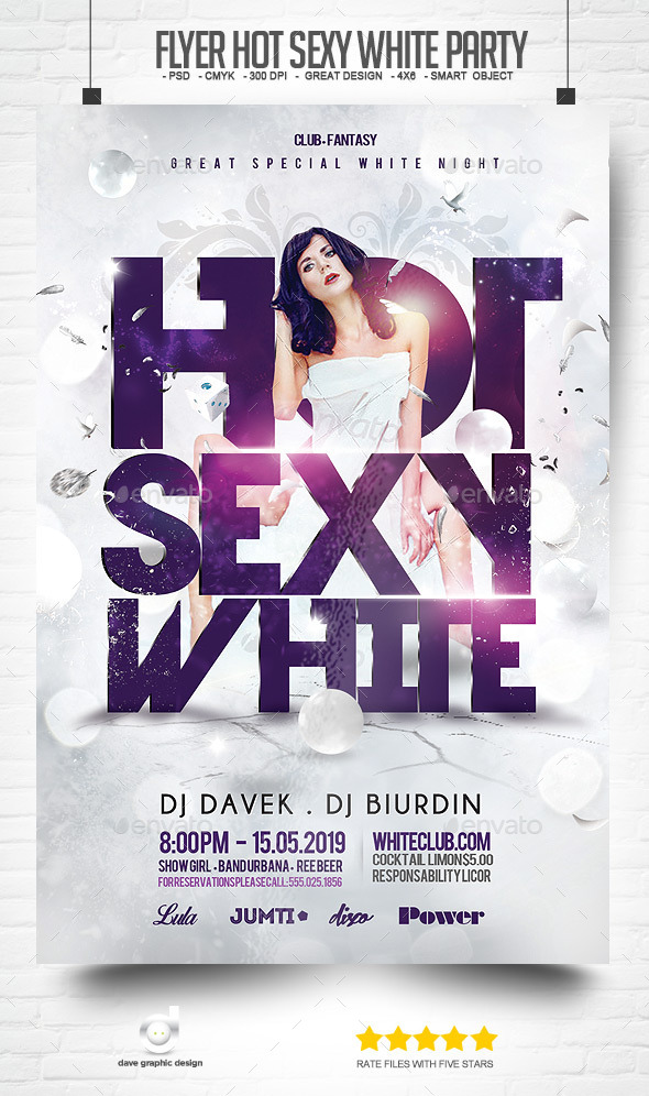 Flyer Hot Sexy White Party