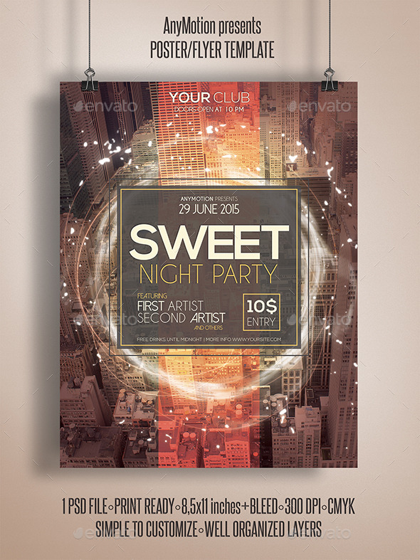 GraphicRiver Sweet Night Party Flyer Poster 11052882 GraphicRiver Sweet Night Party Flyer Poster 11052882