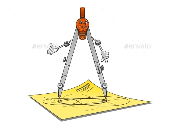 GraphicRiver Compass Cartoon 11056369 GraphicRiver Compass Cartoon 11056369