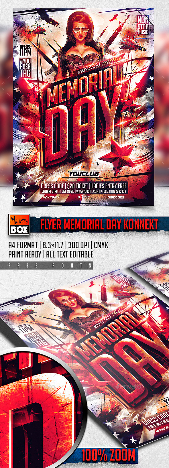 GraphicRiver Flyer Memorial Day Konnekt 11056648 GraphicRiver Flyer Memorial Day Konnekt 11056648