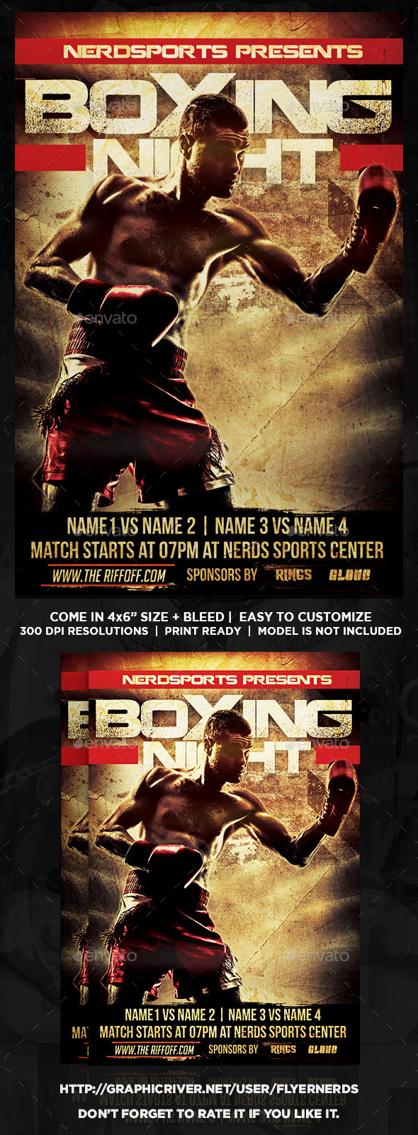 Boxing Night Sports Flyer (Sports)