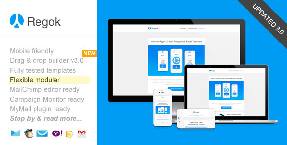 Regok, Responsive Newsletter with Template Builder