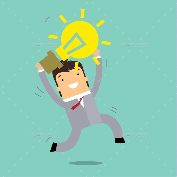 GraphicRiver Businessman with Light Bulb 11057300 GraphicRiver Businessman with Light Bulb 11057300