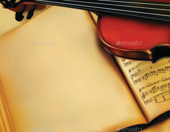 GraphicRiver Background with Violin 11058971 GraphicRiver Background with Violin 11058971