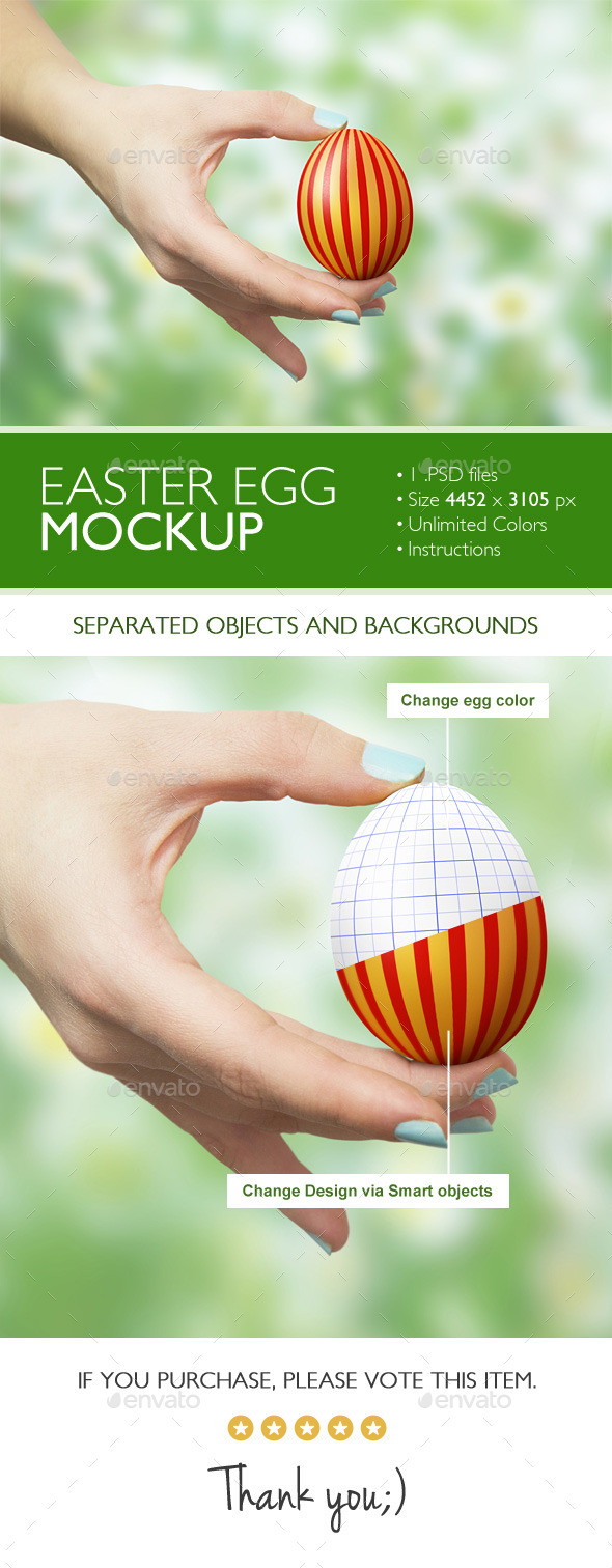 GraphicRiver Easter Egg Mockup 10981569 GraphicRiver Easter Egg Mockup 10981569