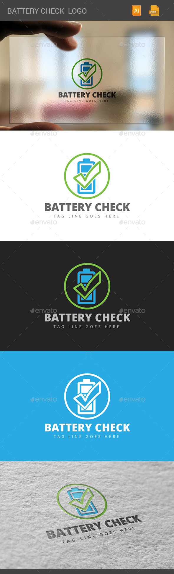 GraphicRiver Battery Check Logo 11060228 GraphicRiver Battery Check Logo 11060228