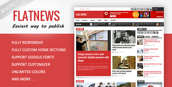 Flat News - Responsive Magazine WordPress Theme