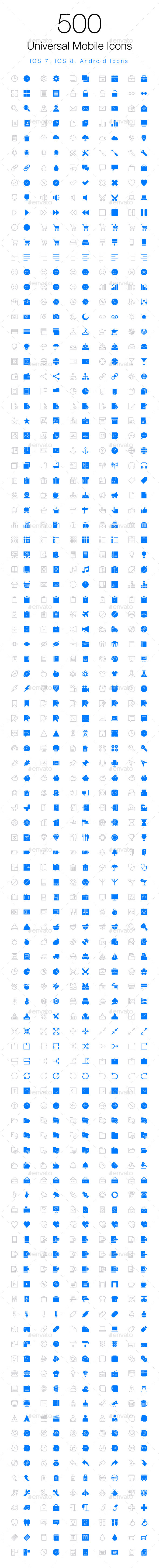 GraphicRiver 500 Universal Mobile Icons 11062671 GraphicRiver 500 Universal Mobile Icons 11062671
