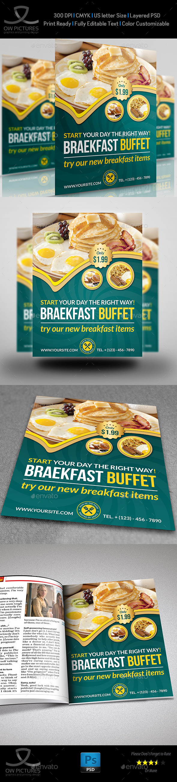 Breakfast Restaurant Flyer Template (Restaurant)