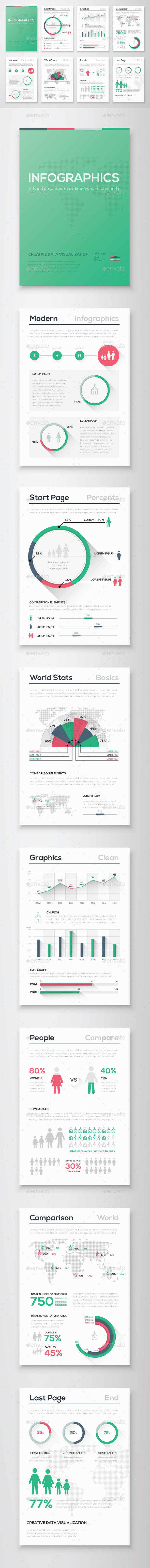 Infographic Brochure Vector Elements Kit 8