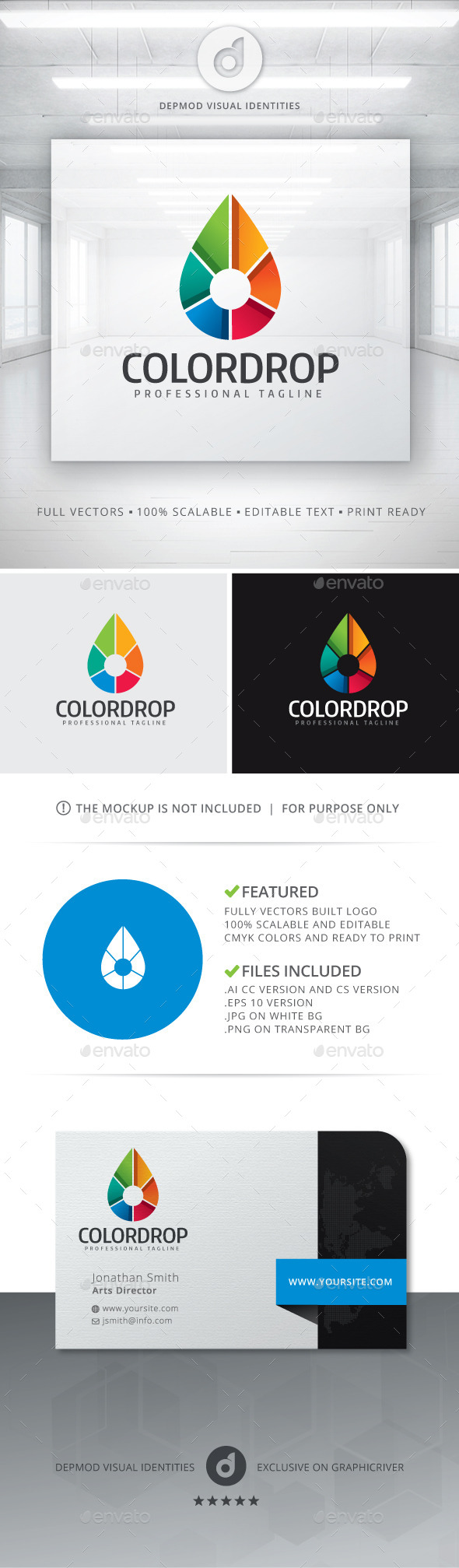 GraphicRiver Color Drop Logo 11063318 GraphicRiver Color Drop Logo 11063318