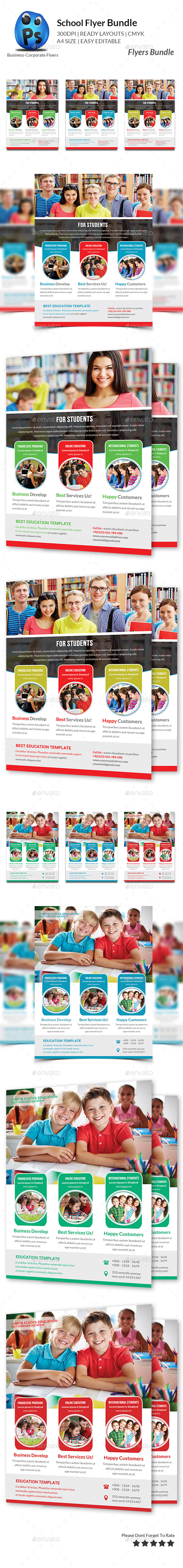 GraphicRiver School Education Flyers Bundle 11064598 GraphicRiver School Education Flyers Bundle 11064598
