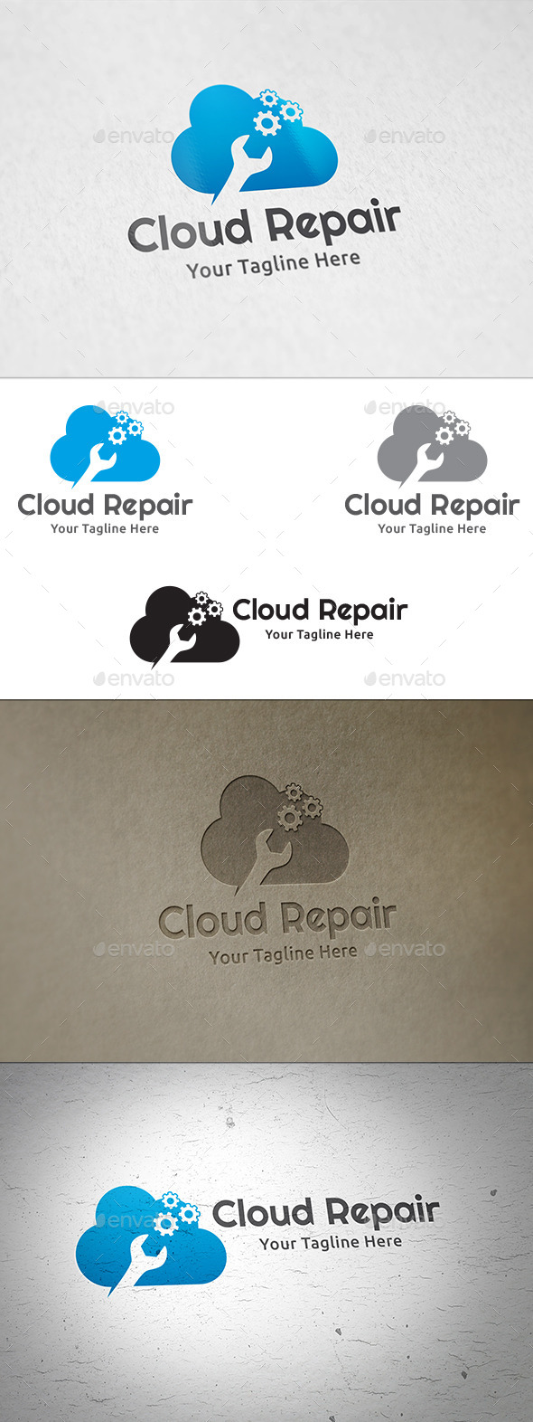 GraphicRiver Cloud Repair Logo Template 11067287 GraphicRiver Cloud Repair Logo Template 11067287