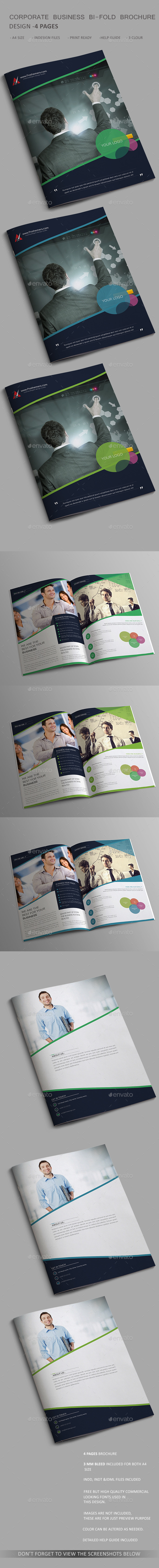 Corporate Business Bi-fold Brochure - 4 Page (Brochures)