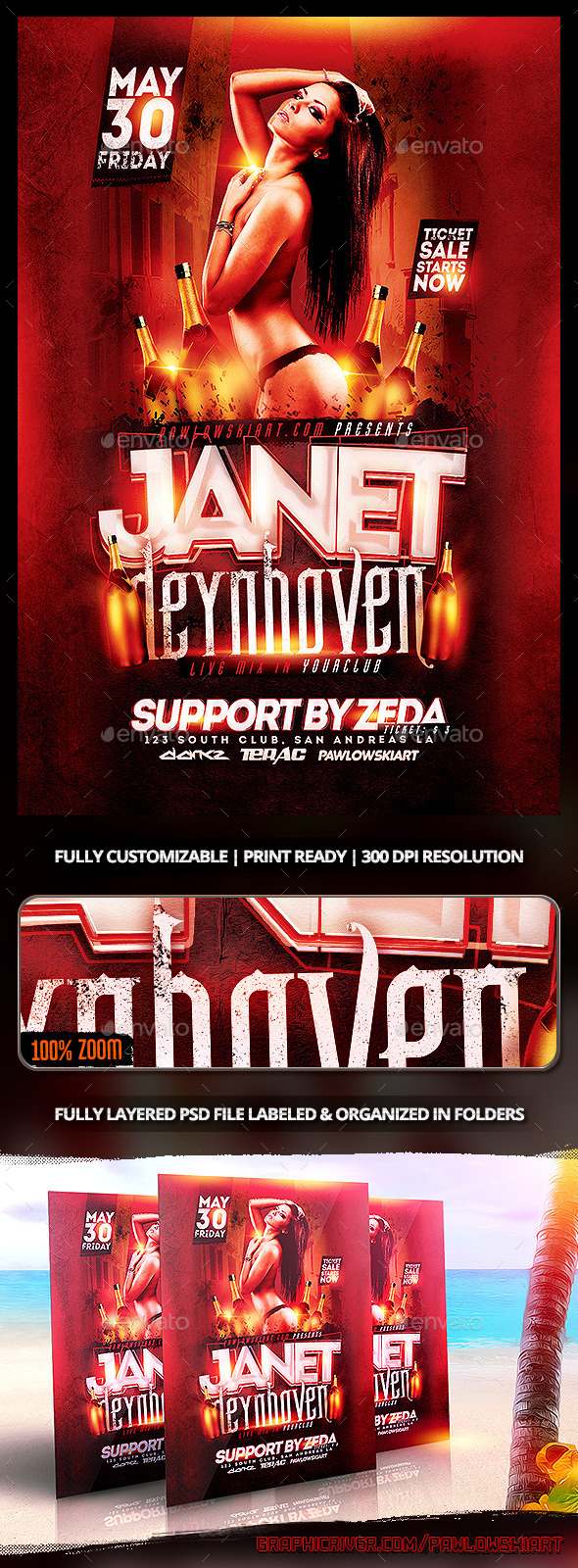 Special Guest DJ v2 Event Flyer Template (Clubs & Parties)