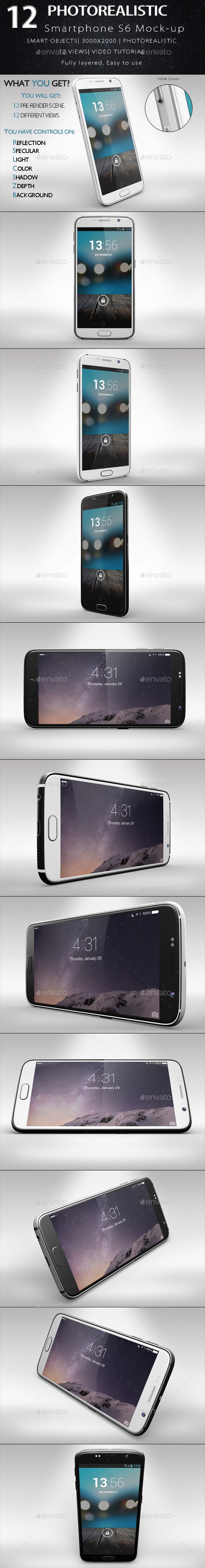 GraphicRiver Smartphone S6 Mock-up 11068603 GraphicRiver Smartphone S6 Mock-up 11068603
