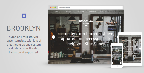 ThemeForest Brooklyn Clean And Modern Onepager 11068691 ThemeForest Brooklyn Clean And Modern Onepager 11068691