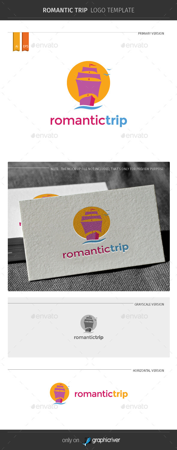GraphicRiver Romantic Trip Logo Template 11068871 GraphicRiver Romantic Trip Logo Template 11068871
