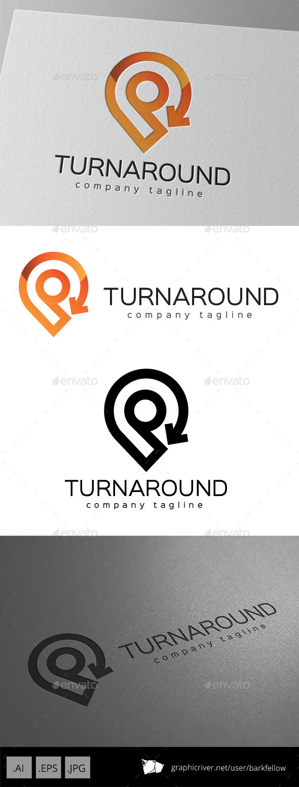 GraphicRiver Turnaround Location Direction Logo Design 11069444 GraphicRiver Turnaround Location Direction Logo Design 11069444