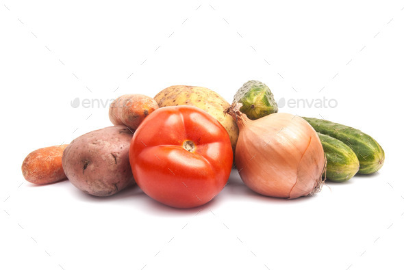 summer vegetables on white background (Misc) Photo Download