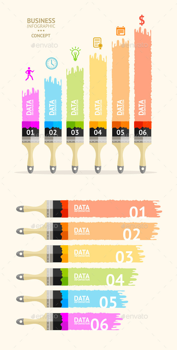GraphicRiver Paint Brush Infographic 11070104 GraphicRiver Paint Brush Infographic 11070104