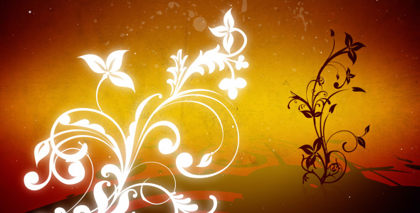 Yellow abstract flowers plate loop Yellow abstract flowers plate loop