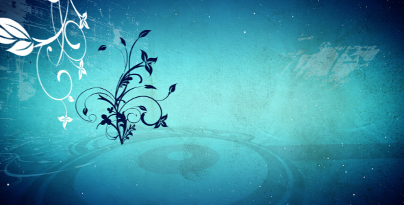 Blue abstract flowers background loop by spc01  VideoHive