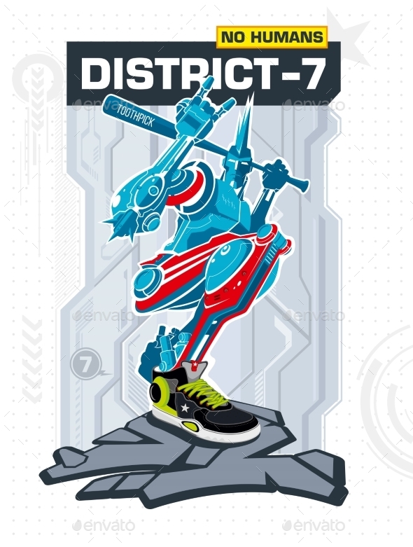 GraphicRiver Armed Robot From District 7 11071277 GraphicRiver Armed Robot From District 7 11071277