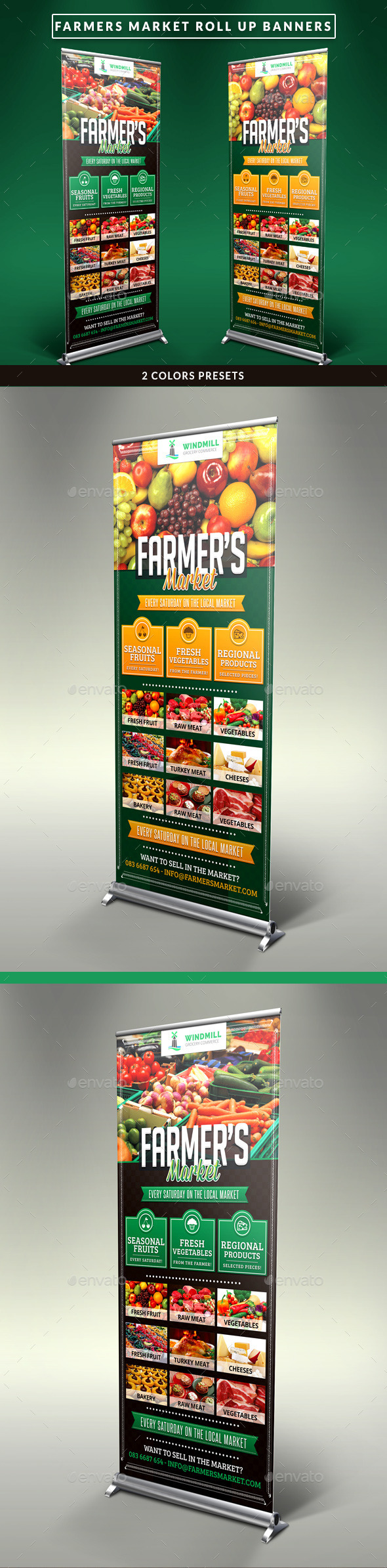 GraphicRiver Farmer s Market Commerce Roll Up Banners 11071296 GraphicRiver Farmer s Market Commerce Roll Up Banners 11071296