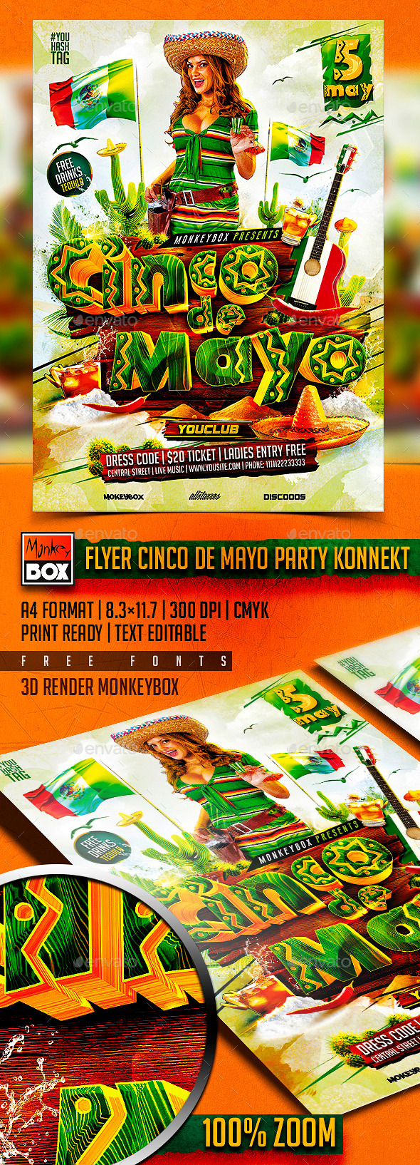 GraphicRiver Flyer Cinco de Mayo Party Konnekt 11072333 GraphicRiver Flyer Cinco de Mayo Party Konnekt 11072333