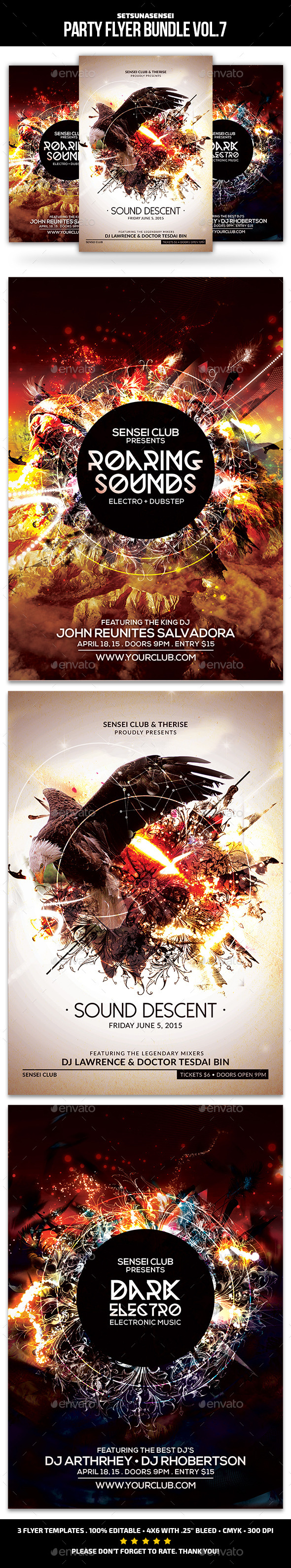 GraphicRiver Party Flyer Bundle Vol.7 11072369 GraphicRiver Party Flyer Bundle Vol.7 11072369
