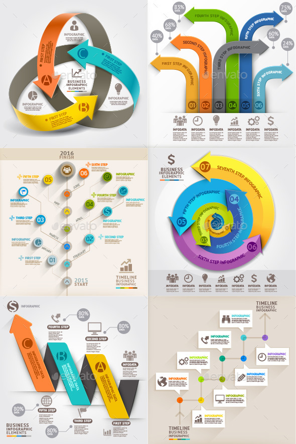 Arrows Business Marketing Infographic Template