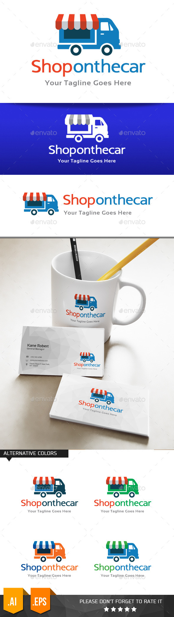 GraphicRiver Shop On the Car Store Logo Template 11074571 GraphicRiver Shop On the Car Store Logo Template 11074571