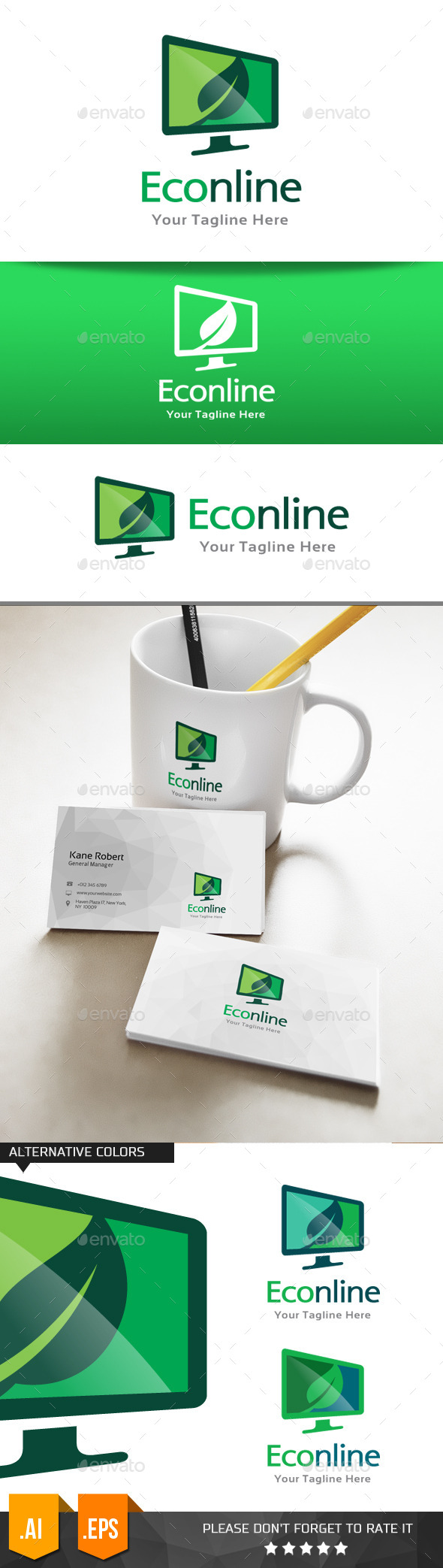 GraphicRiver Eco Online Logo Template 11074757 GraphicRiver Eco Online Logo Template 11074757