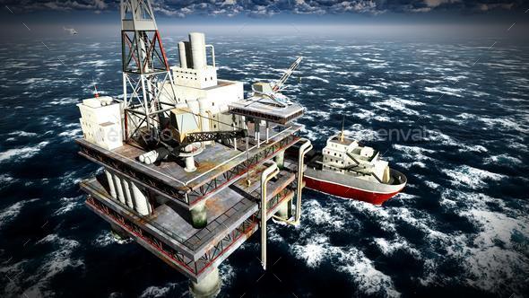 Oil rig platform