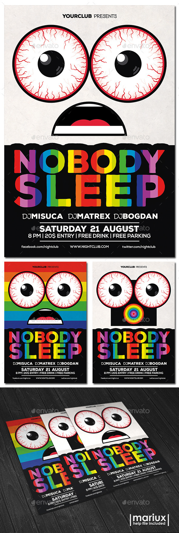 GraphicRiver Nobody Sleep Party Flyer 11078832 GraphicRiver Nobody Sleep Party Flyer 11078832